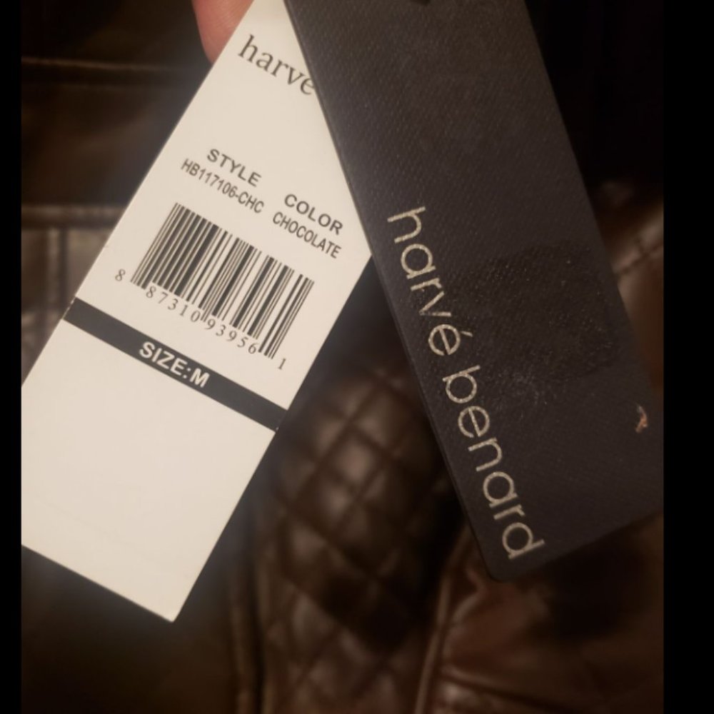 Brand New Ladies Brown Leather Jacket Size Medium - Picture 10 of 11